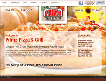 Tablet Screenshot of primopizzangrill.com